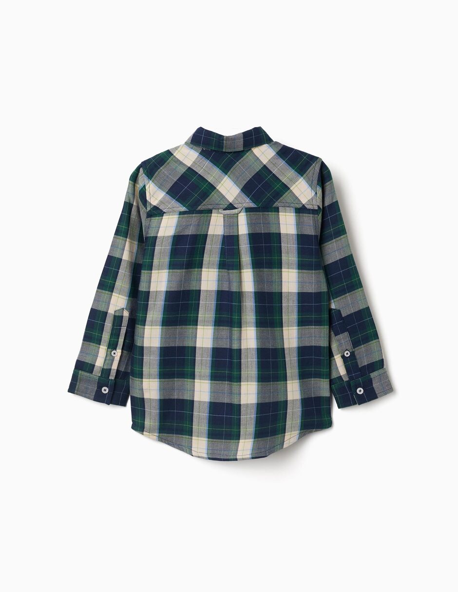 Camisa casual de algodón manga larga para niño 2