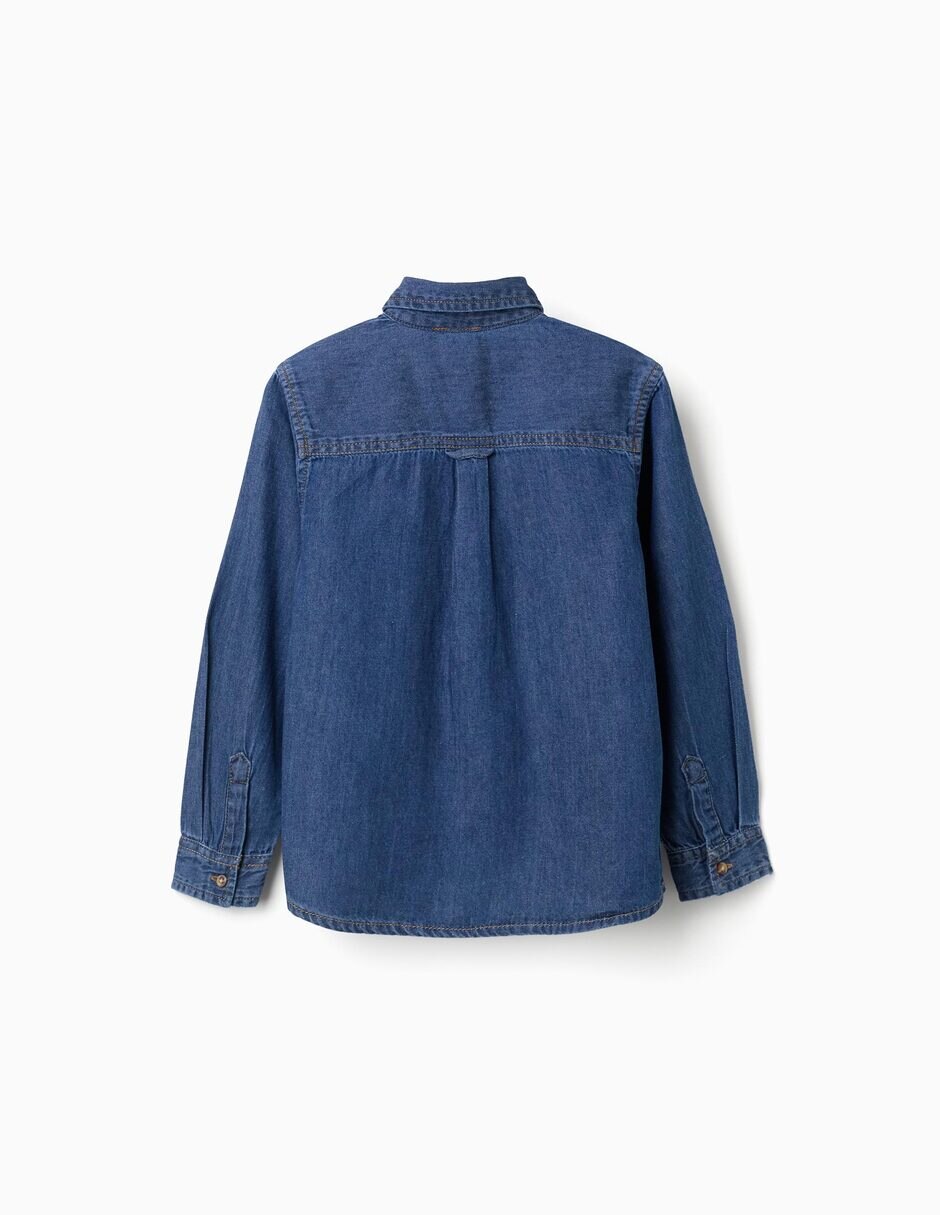 Camisa casual de algodón manga larga para niño 2