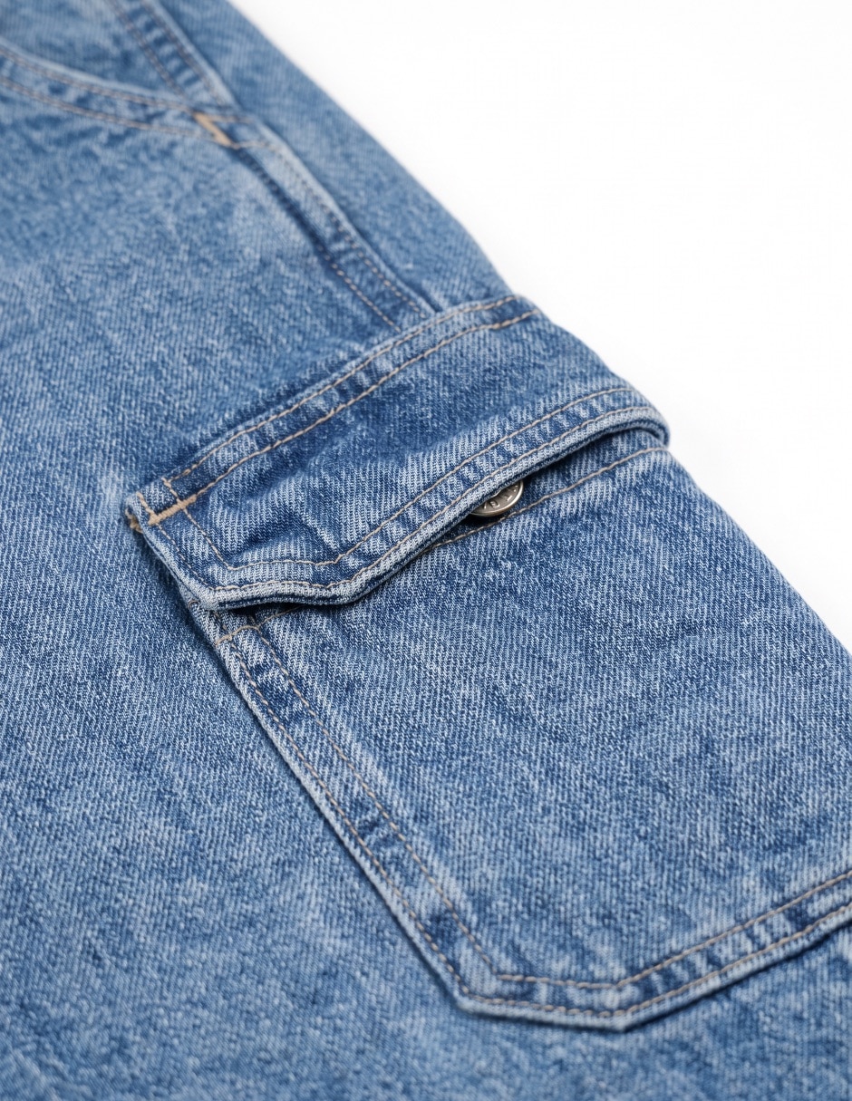 Jeans cargo lavado medio para niño 5