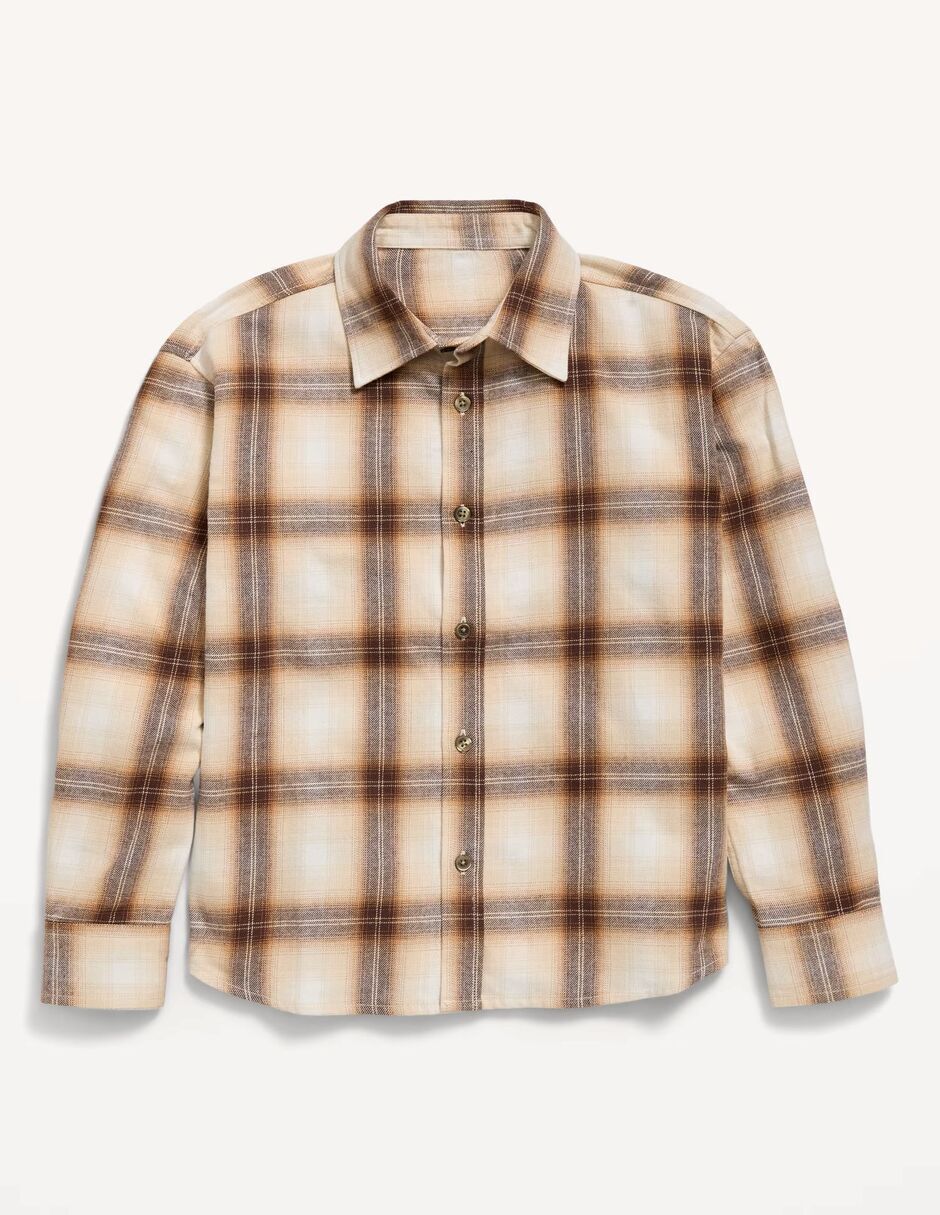 Camisa casual de algodón manga larga para niño Camisa casual de algodón manga larga para niño