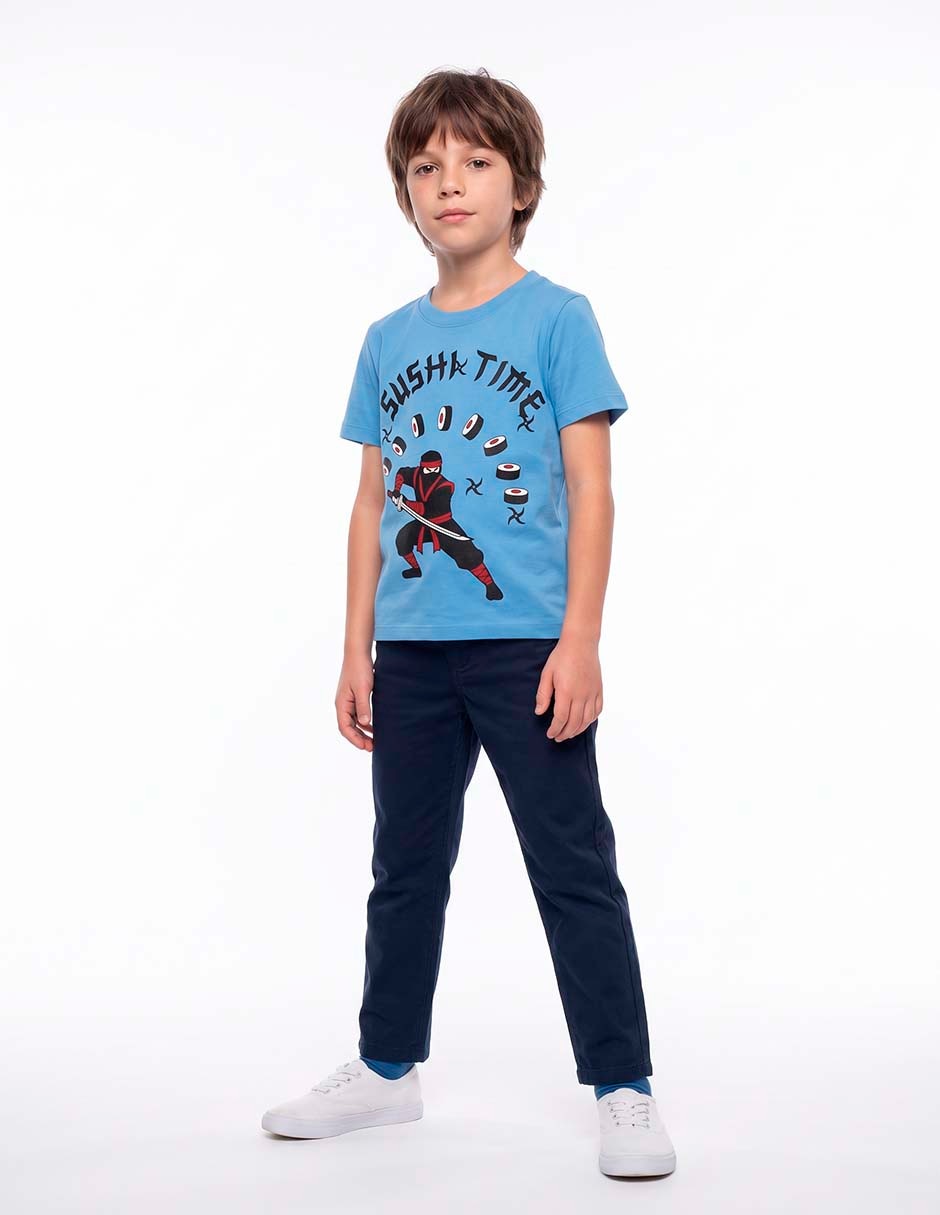 Playera manga corta para niño