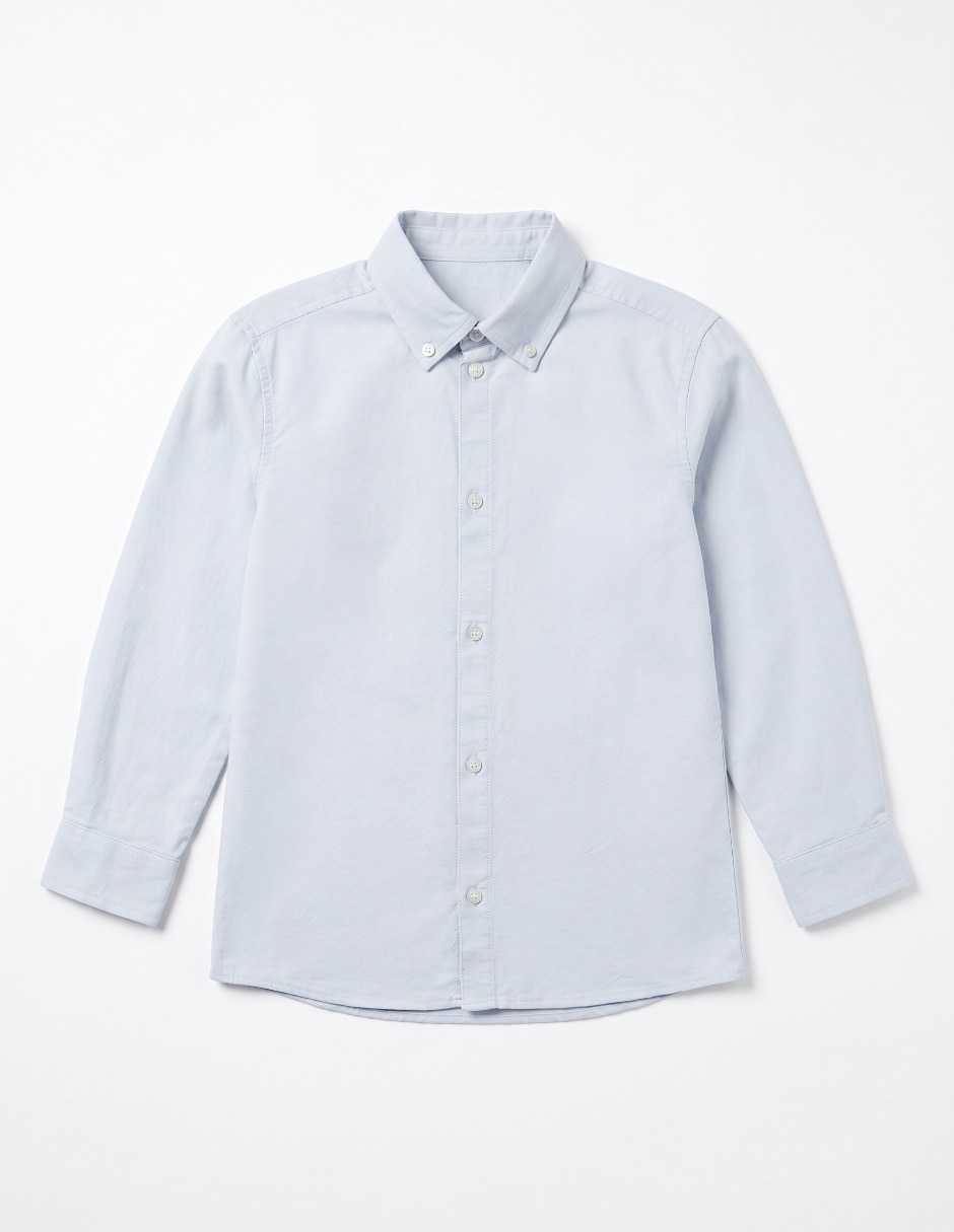 Camisa casual de algodón manga larga para niño Camisa casual de algodón manga larga para niño