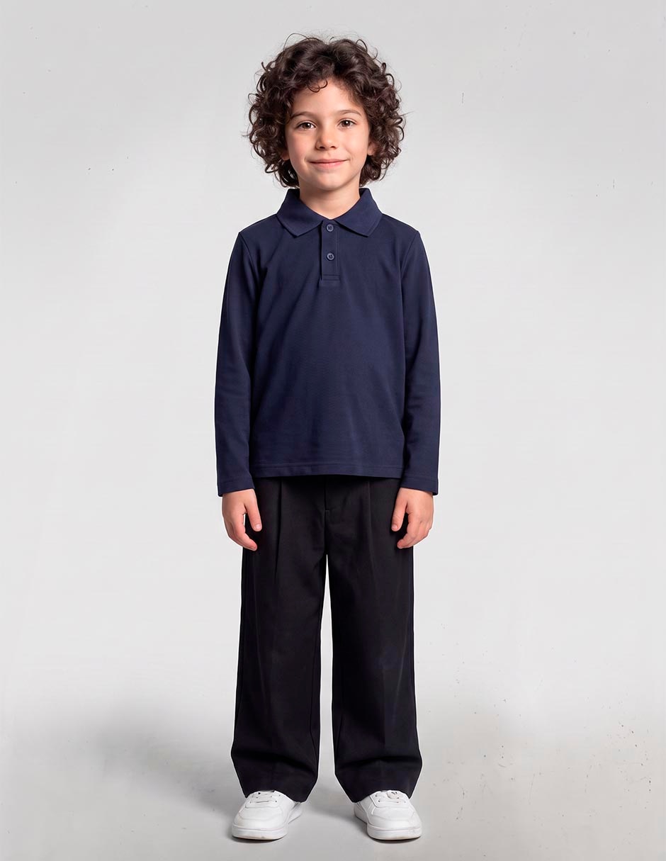 Playera tipo polo para niño