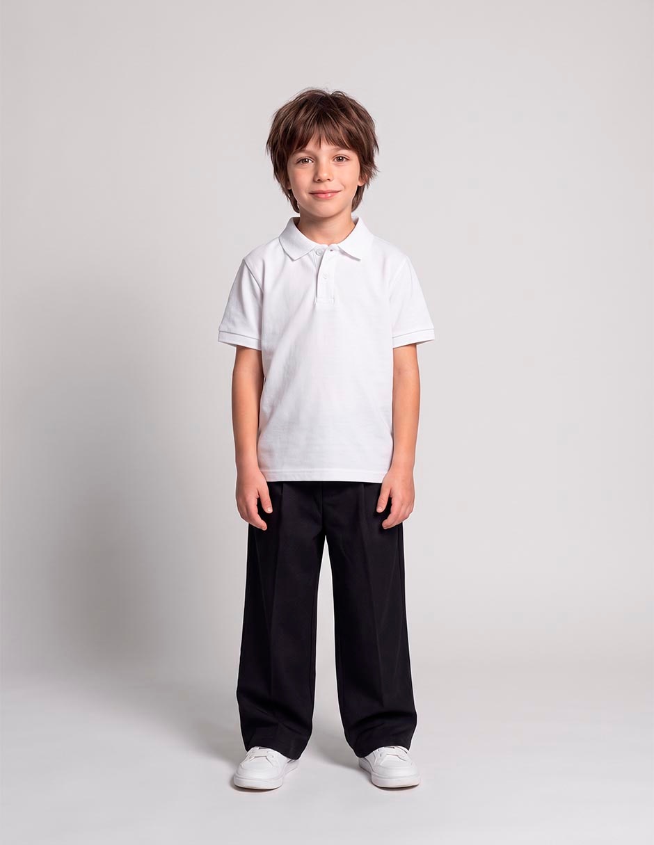 Playera tipo polo de algodón para niño 1