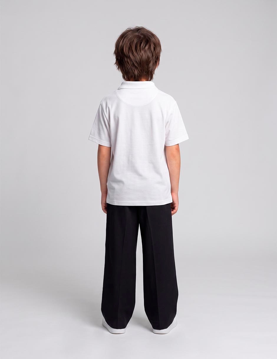 Playera tipo polo de algodón para niño 5
