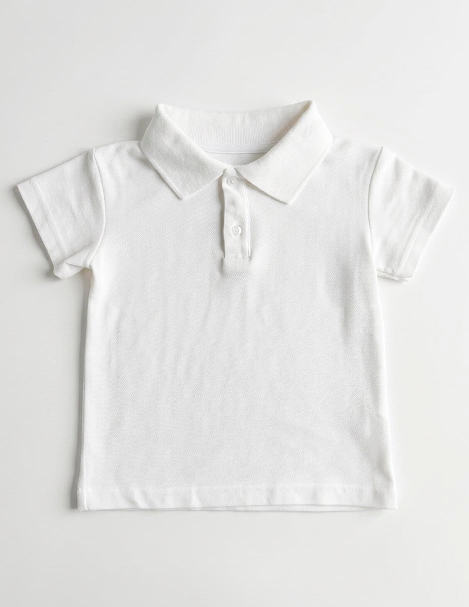 Playera tipo polo de algodón para niño 4
