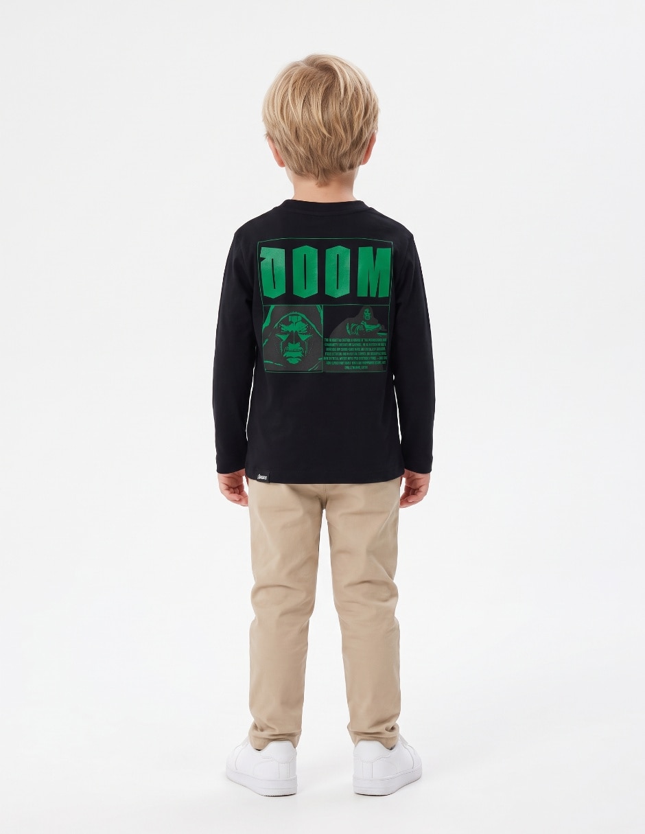 Playera Dr. Doom manga larga para niño 2