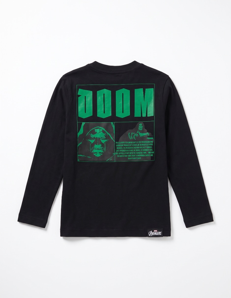 Playera Dr. Doom manga larga para niño 4