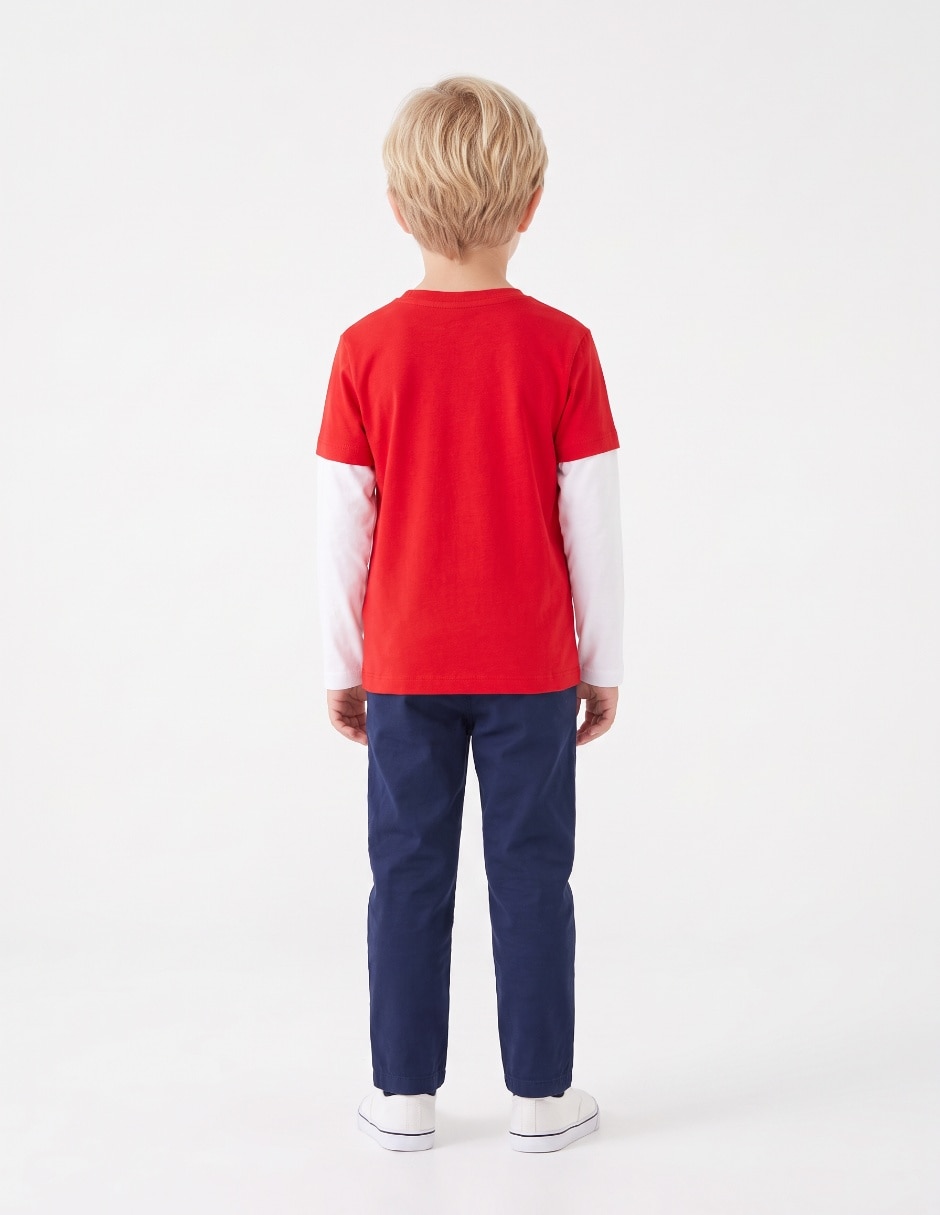 Playera Marvel manga larga para niño 3