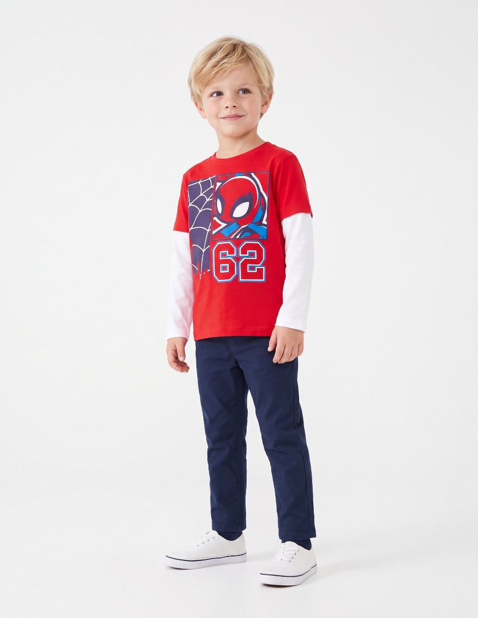 Playera Marvel manga larga para niño 5