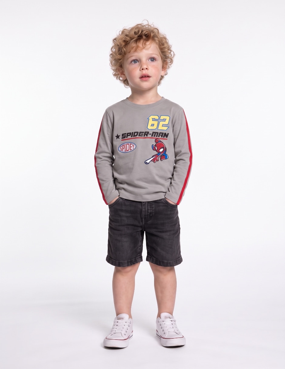 Playera Marvel manga larga para niño Playera Marvel manga larga para niño