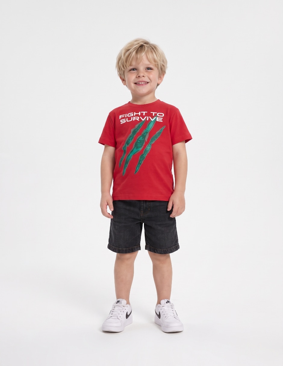 Playera manga corta para niño Playera manga corta para niño