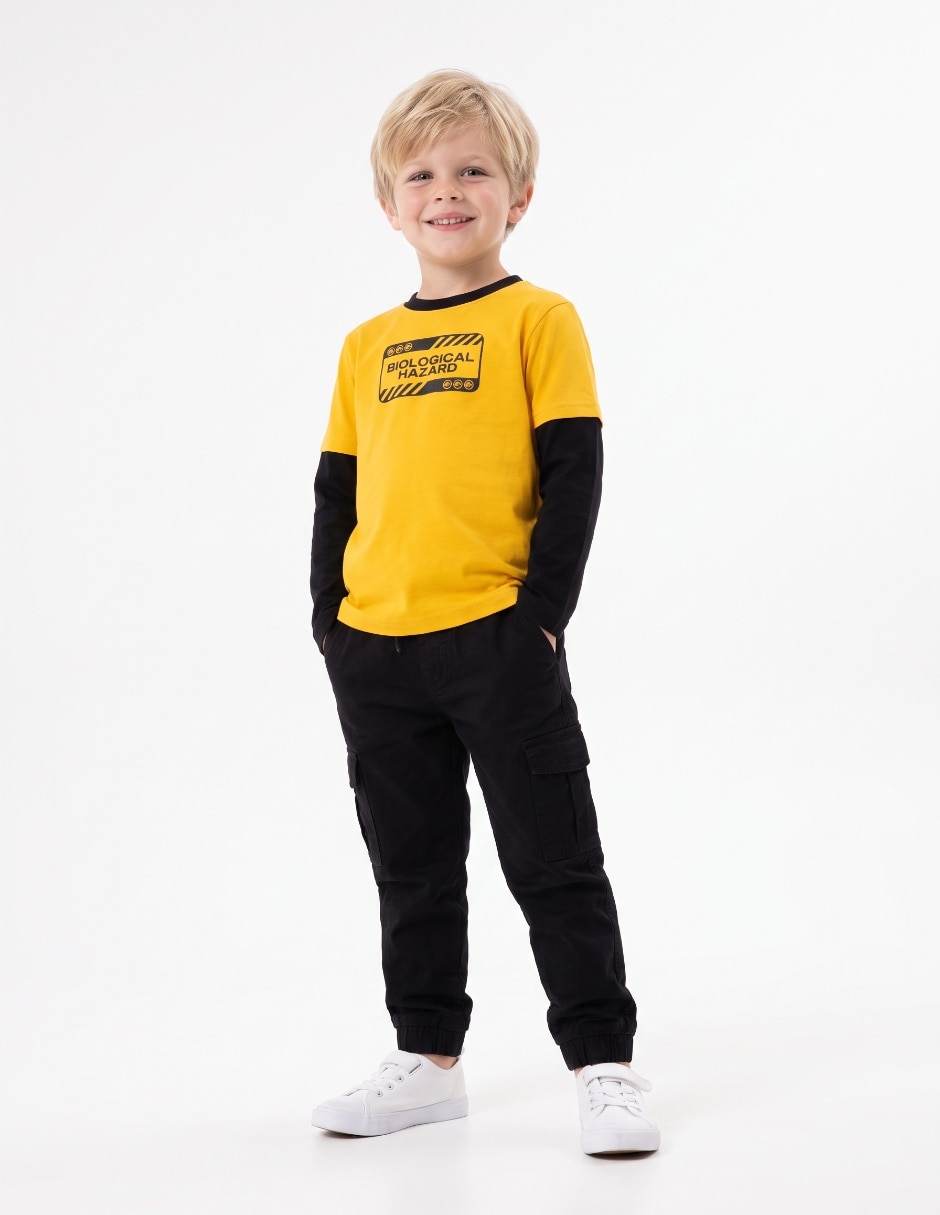 Playera manga larga para niño 5