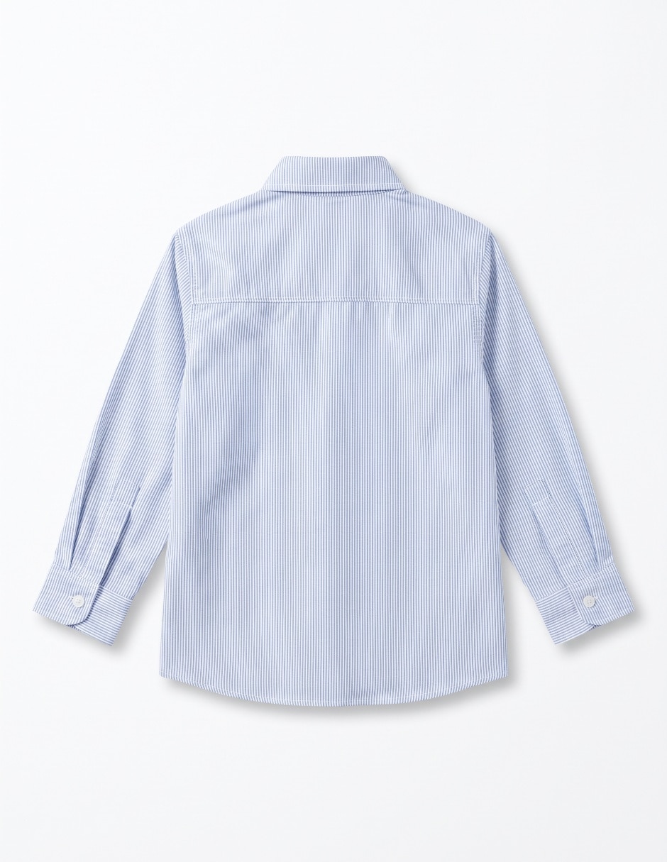Camisa casual de algodón manga larga para niño 4