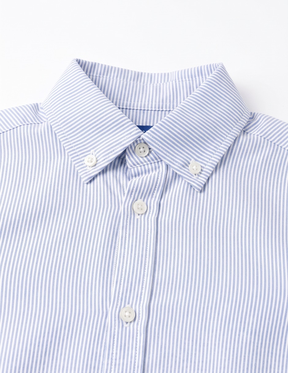 Camisa casual de algodón manga larga para niño 5