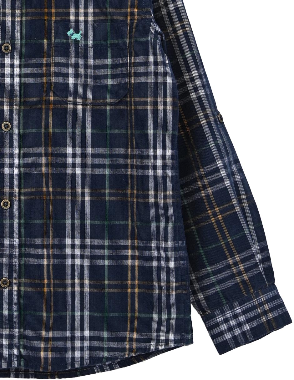 Camisa casual de algodón manga larga para niño 3