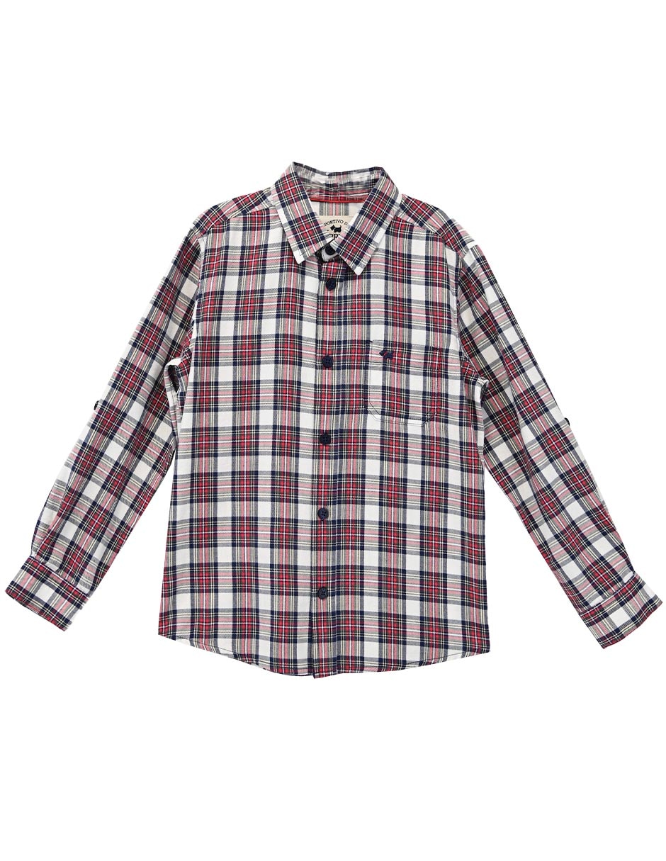 Camisa casual de algodón manga larga para niño Camisa casual de algodón manga larga para niño