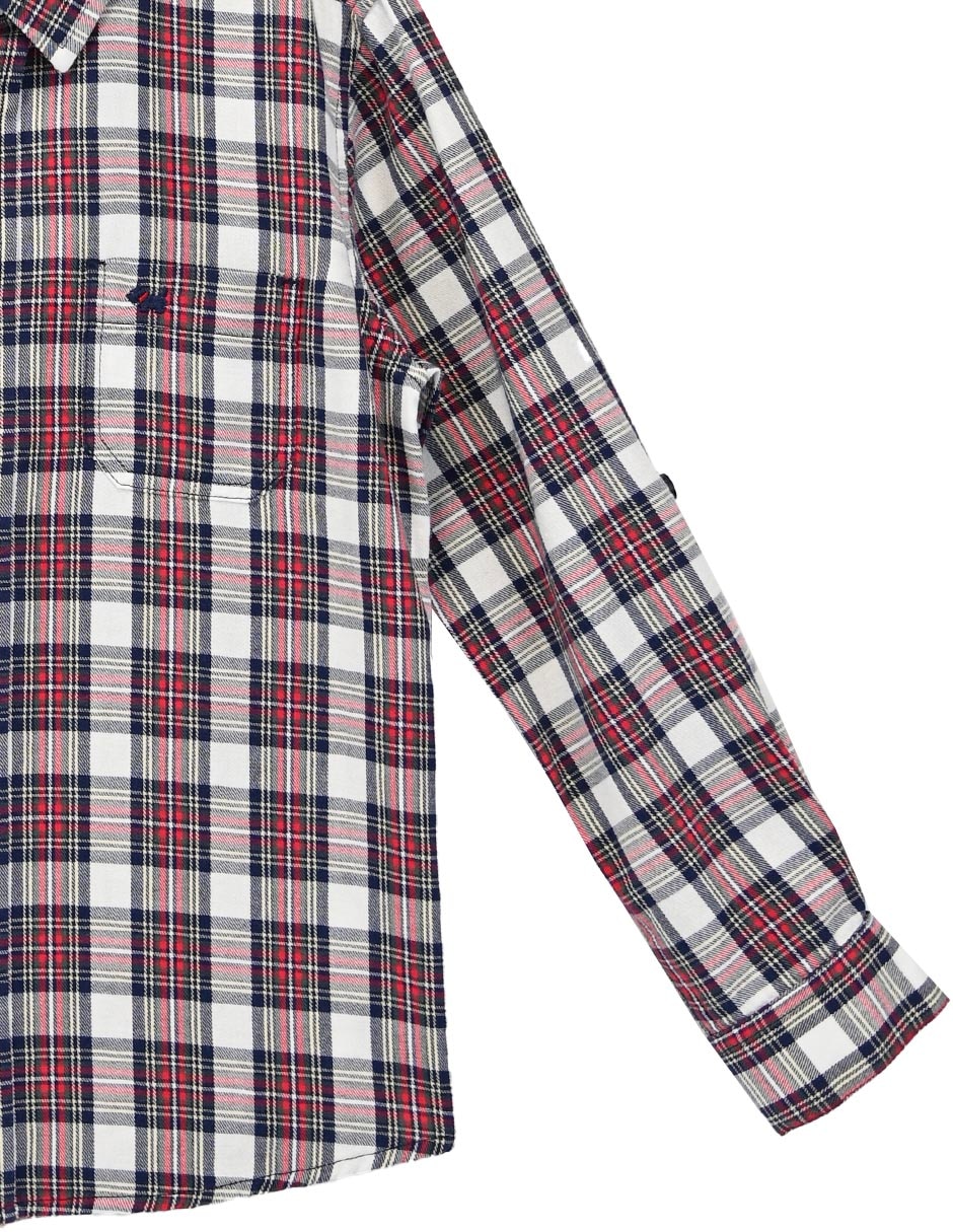 Camisa casual de algodón manga larga para niño 4