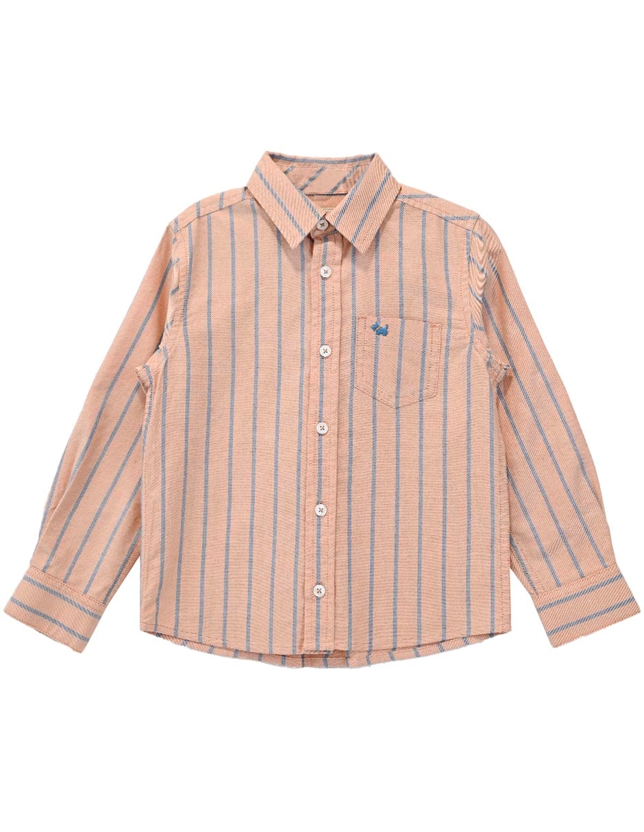 Camisa casual de algodón manga larga para niño Camisa casual de algodón manga larga para niño