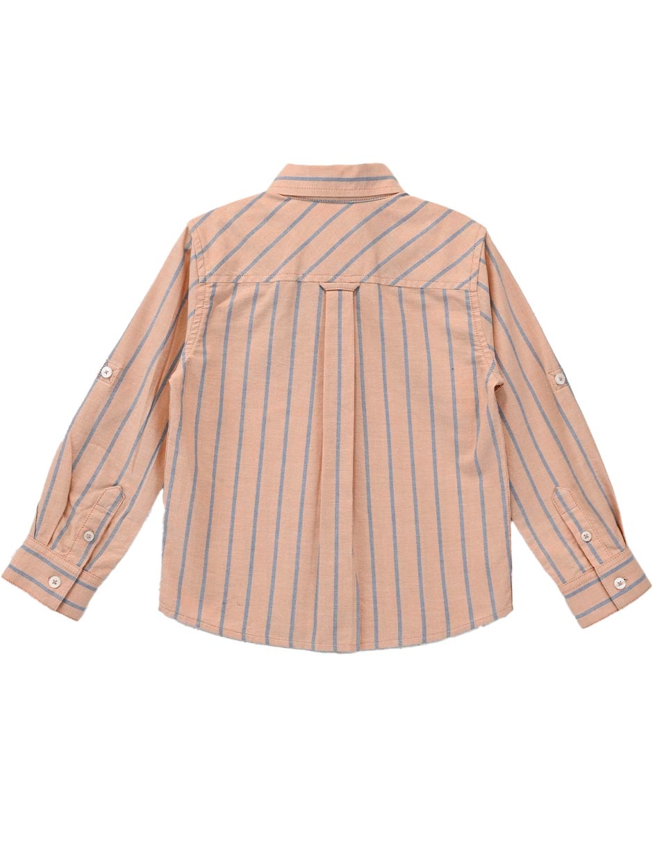 Camisa casual de algodón manga larga para niño 3