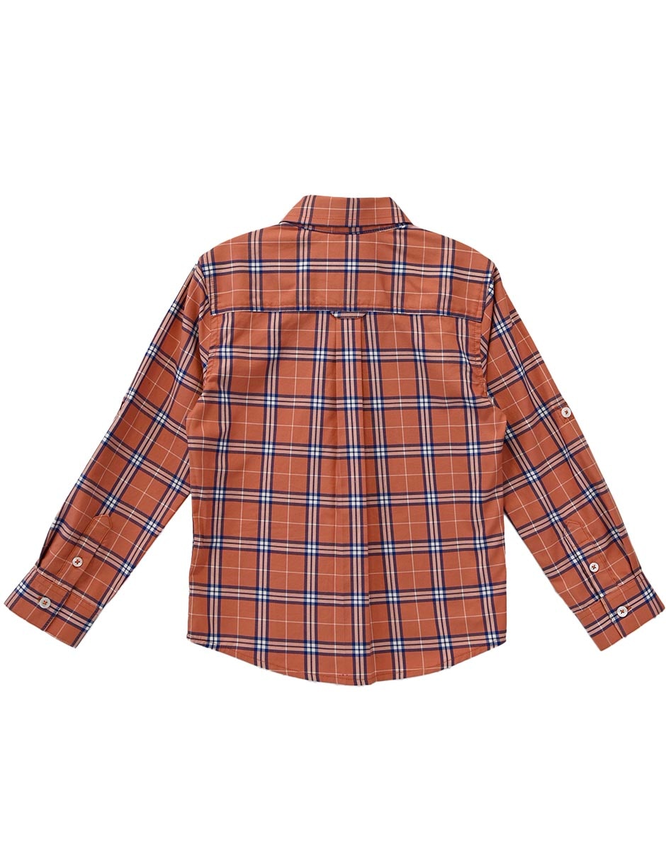 Camisa casual de algodón manga larga para niño 3