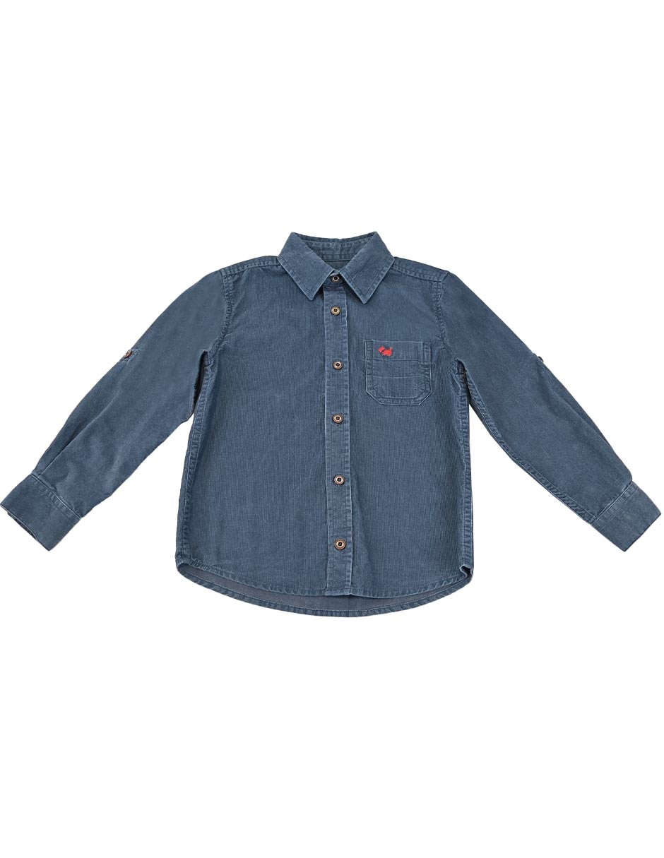 Camisa casual de algodón manga larga para niño Camisa casual de algodón manga larga para niño