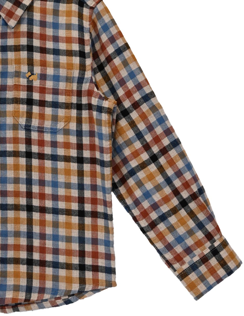 Camisa casual de algodón manga larga para niño 3