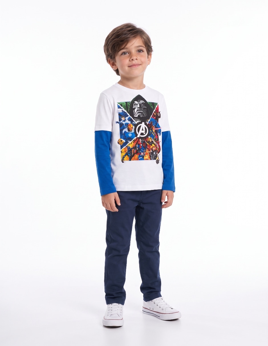 Playera manga larga para niño Playera manga larga para niño