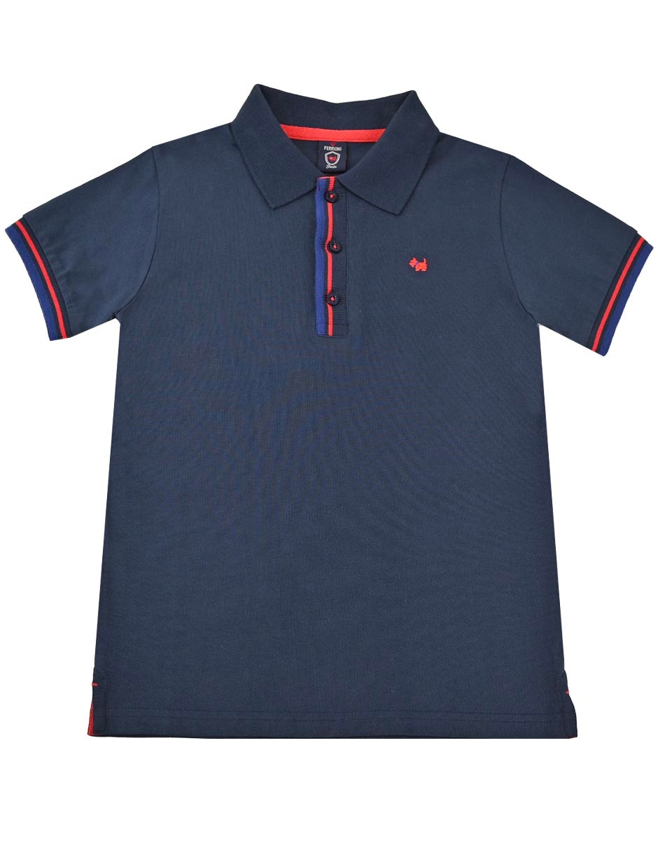 Playera tipo polo de algodón para niño Playera tipo polo de algodón para niño