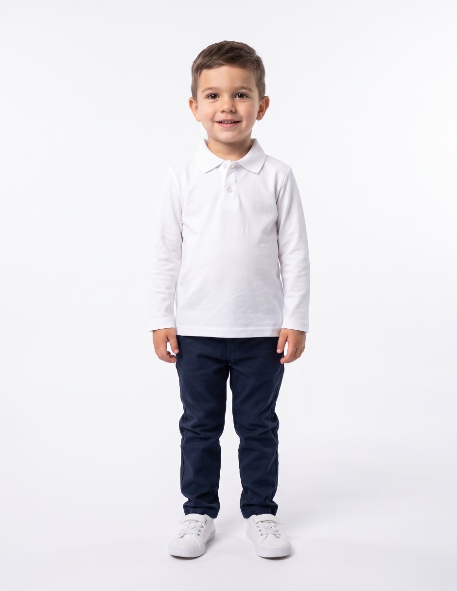 Playera tipo polo para niño 1