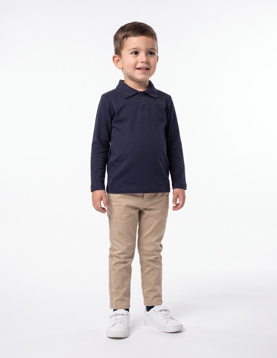 Playera tipo polo para niño