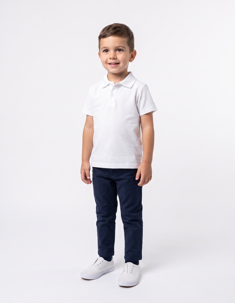 Playera tipo polo para niño 1