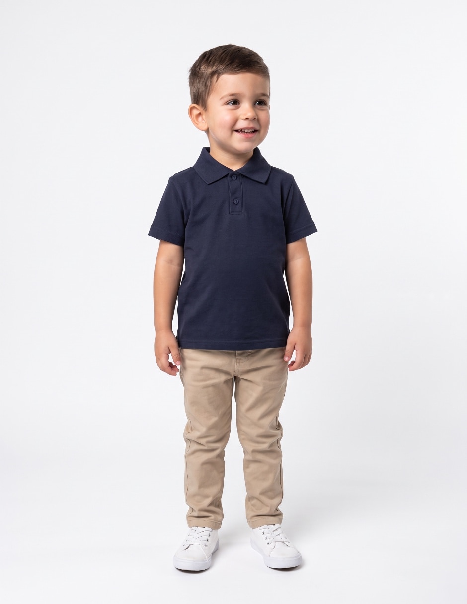Playera tipo polo para niño