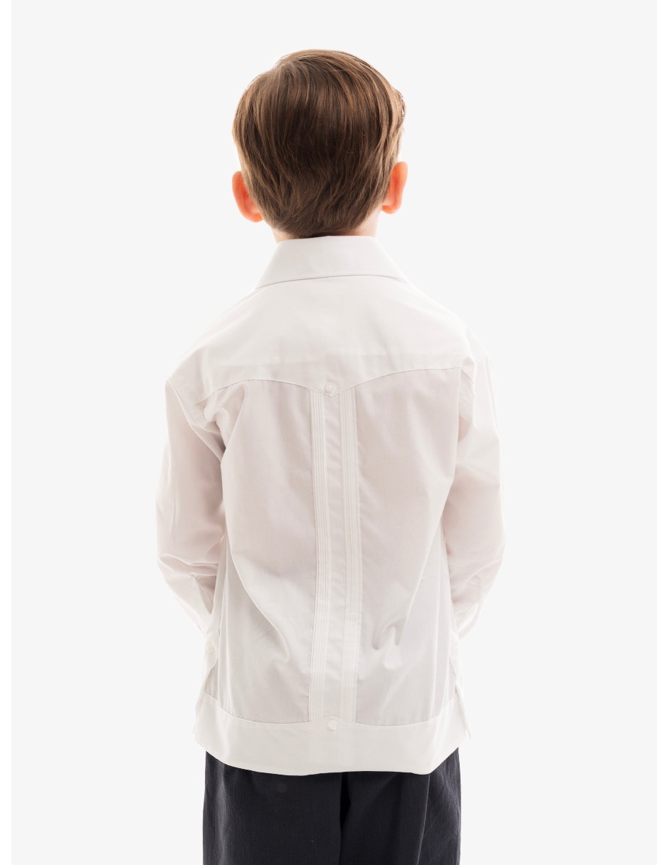 Guayabera manga larga para niño 3