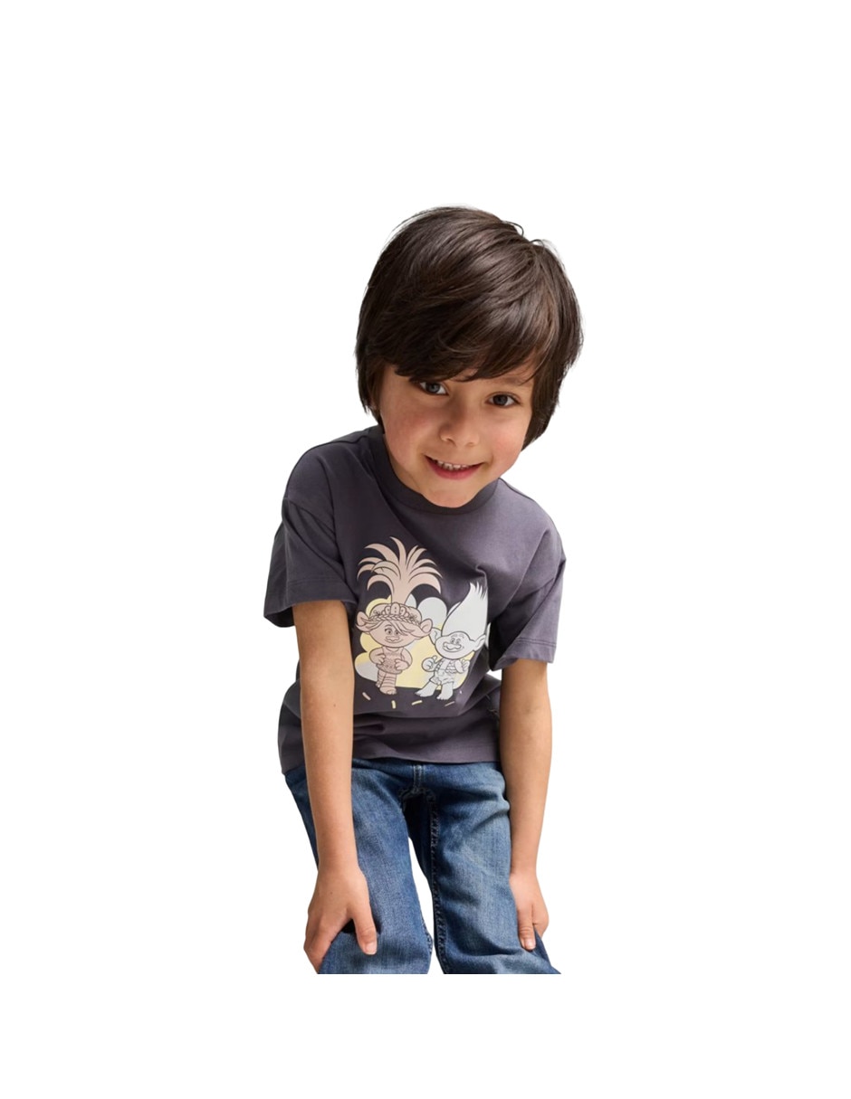 Playera trolls puma x trolls graphic tee manga corta para niño Playera trolls puma x trolls graphic tee manga corta para niño