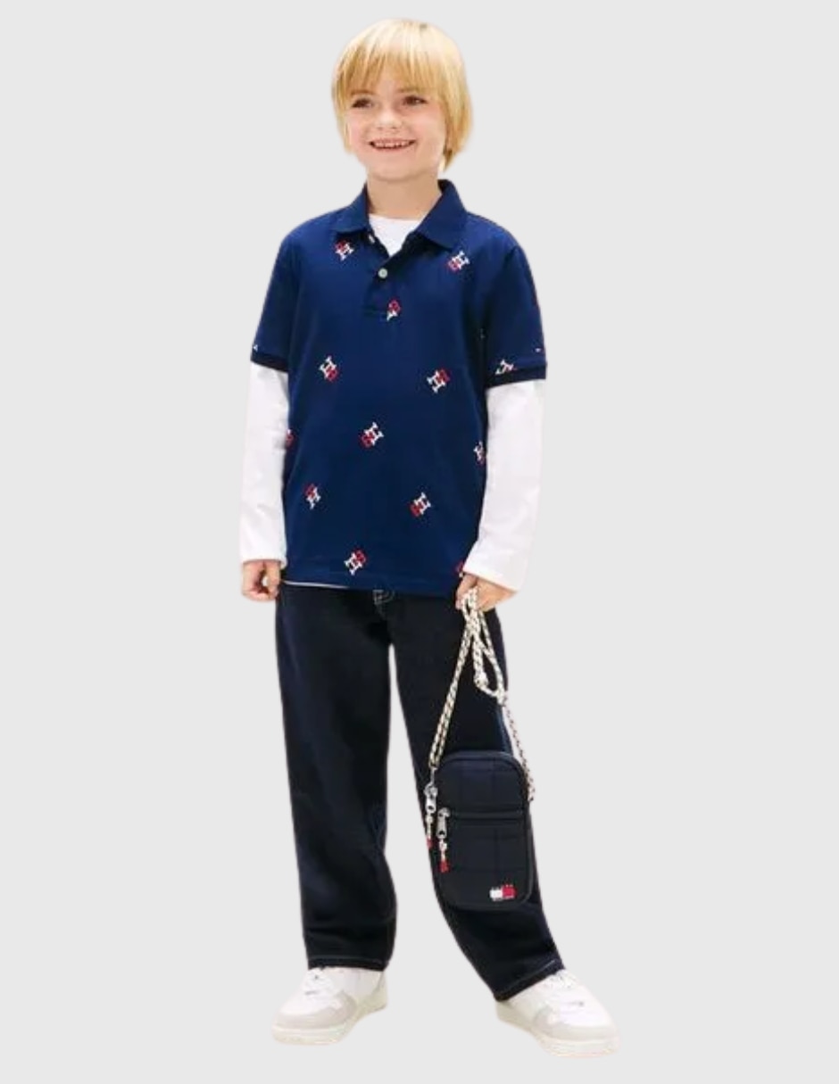 Playera tipo polo de algodón para niño 2