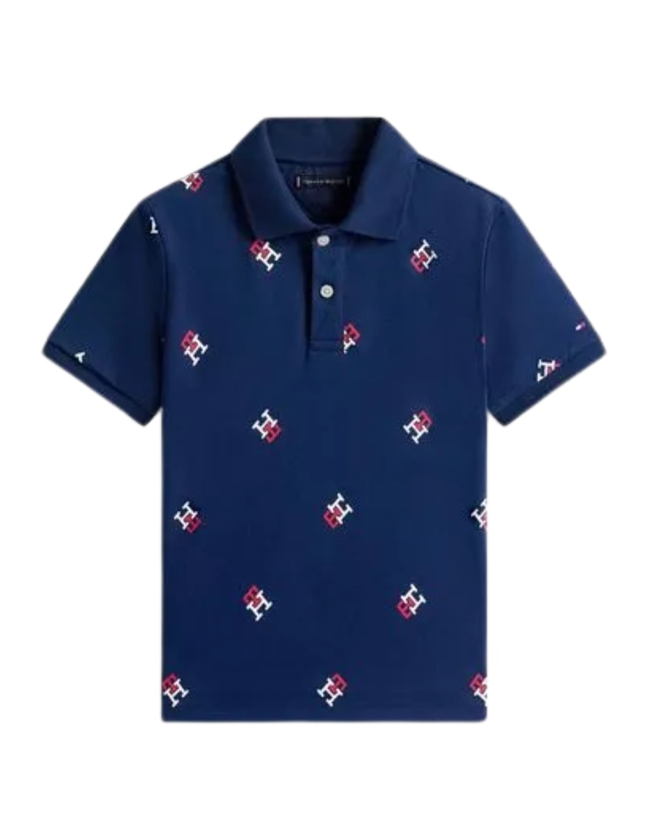 Playera tipo polo de algodón para niño 5