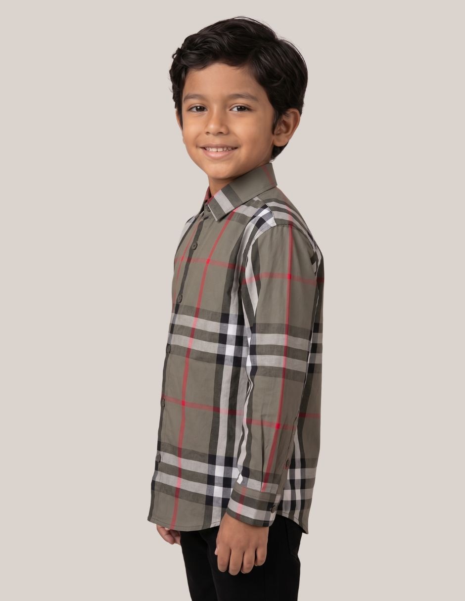 Camisa casual ksh450 manga larga para niño 2