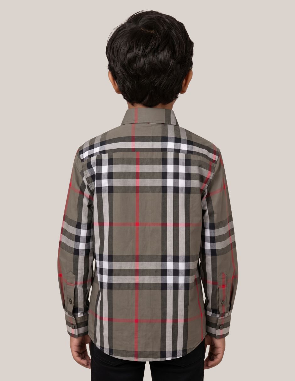 Camisa casual ksh450 manga larga para niño 4