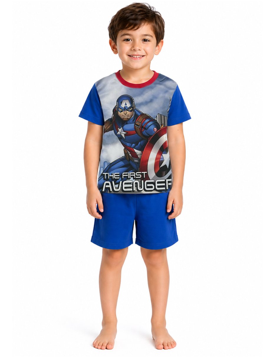 Conjunto casual capitan américa de algodón para niño Conjunto casual capitan américa de algodón para niño