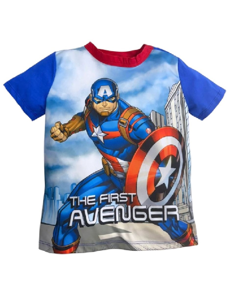 Conjunto casual capitan américa de algodón para niño 3