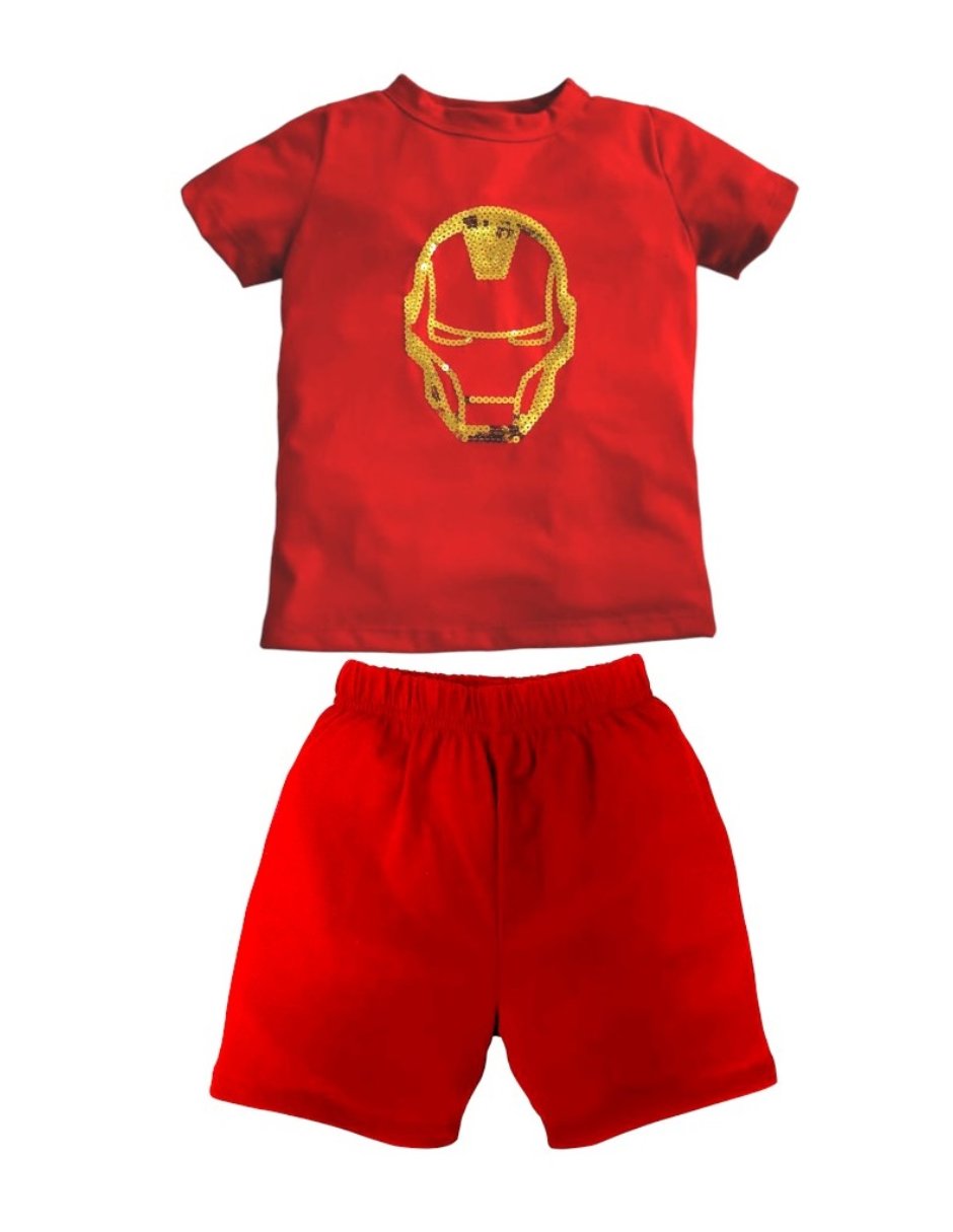 Conjunto casual iron man de algodón para niño 2