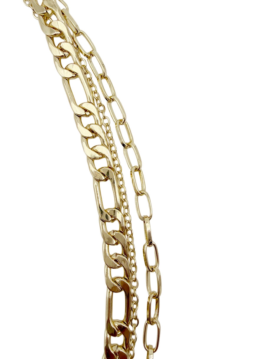 Collar con dije flor moon de oro laminado 10 k